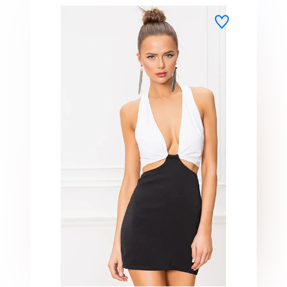 By the way, Super down mini halter dress